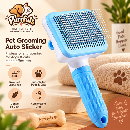 Purrfuls Pet Slicker Brush for Dogs & Cats