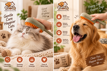 Purrfuls 3-in-1 Pet Steam Brush for Dogs & Cats